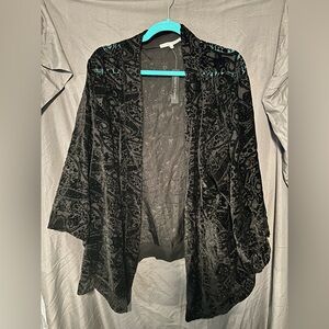 Violet & Claire Black Patterned Cardigan